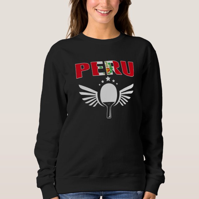 Peru Ping Pong   Peruvian Table Tennis Team Suppor T Shirt (Framsida)