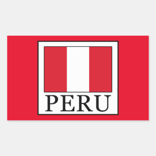 Peru Rektangulärt Klistermärke