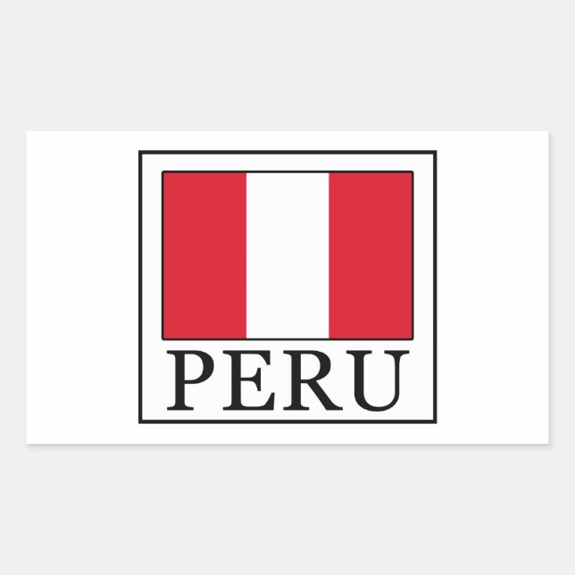 Peru Rektangulärt Klistermärke (Framsida)
