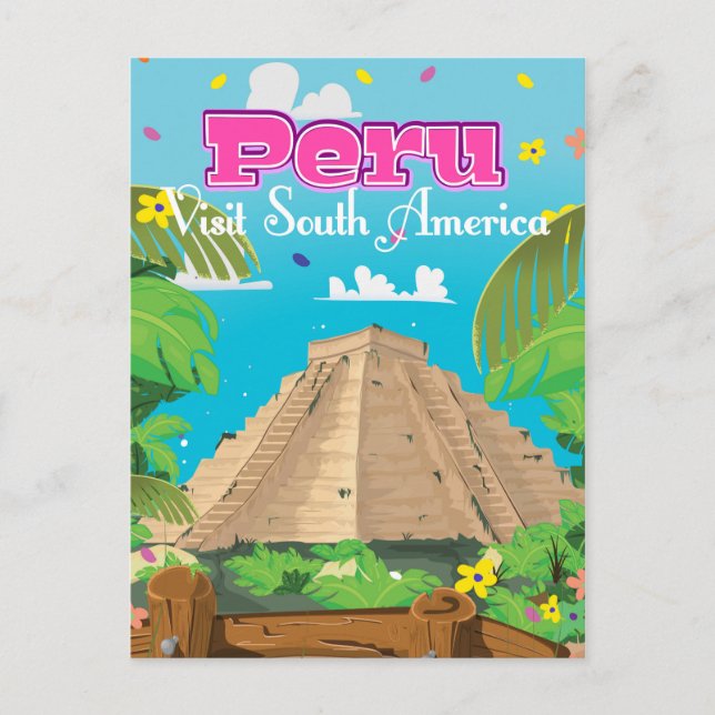 Peru resebild konst. vykort (Framsida)
