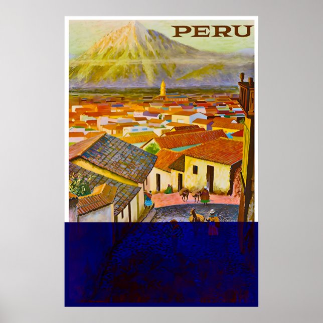 Peru resemalj Peruviansk konsttryck Poster (Framsidan)