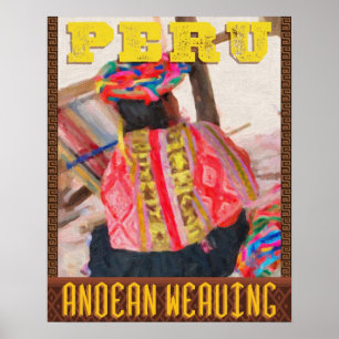 Peru reser affischen - konsten av Andean väva Poster