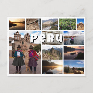Peru souvenir fotokollage vykort