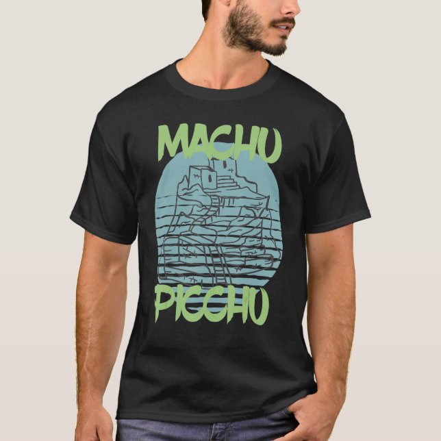 Peru Souvenir Machu Picchu RuINDUN South Ameri T Shirt (Framsida)