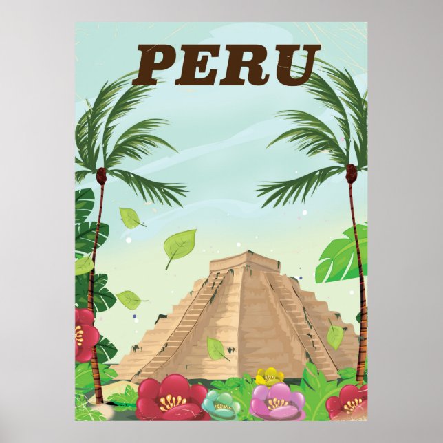 Peru Sydamerika vintage serie resaffisch Poster (Framsidan)