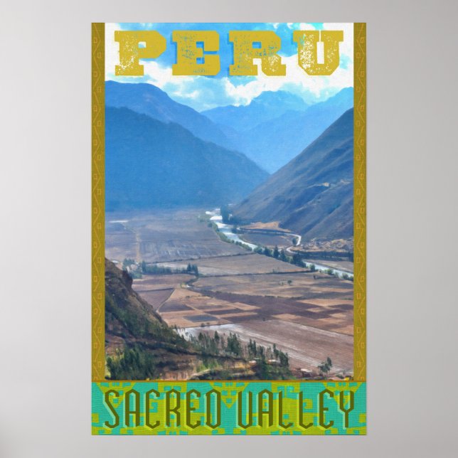 Peru Travel Poster - Incan Helig Valley (Framsidan)