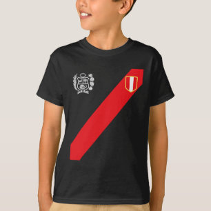 Peru Tröja Peruanska Flaggan Escudo Retro Fotboll