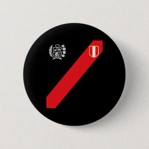 Peru Tröja Peruvian Flag Escudo Retro Fotboll Insp Knapp