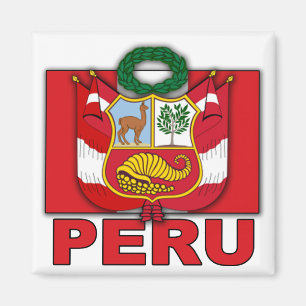 Peru vapensköld magnet