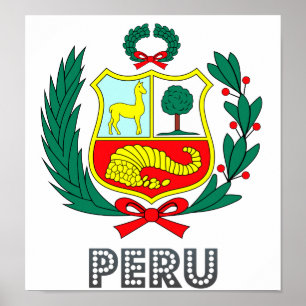 Peru vapensköld poster