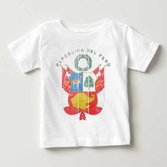 Peru vapensköld t shirt (Framsida)