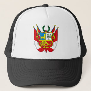 Peru vapensköldhatt truckerkeps