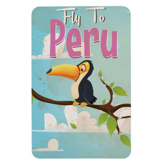 Peru Vintage Resemaffisch Magnet (Vertikal)