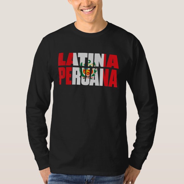 Peruana Peruvian Peru Latina Peruana T Shirt (Framsida)