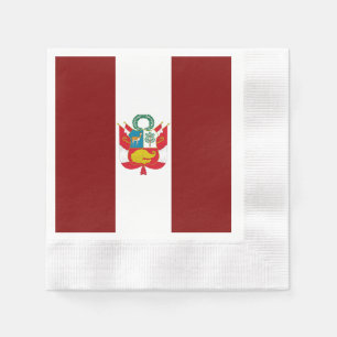 Peruansk flagga-jackat av arm pappersservett