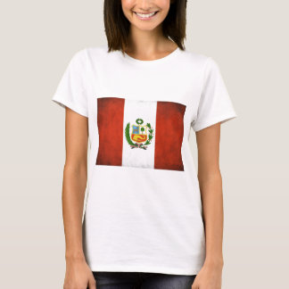 Peruansk flagga med emblemen tee