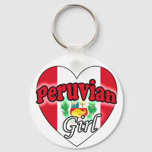 Peruansk flicka nyckelring