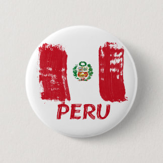 Peruansk grungeflaggadesign knapp