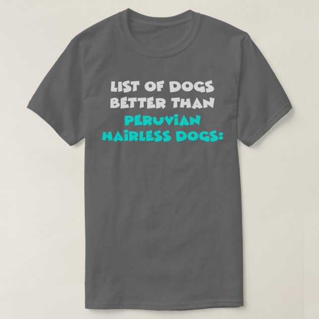 Peruansk hairless Hund T Shirt (Design framsida)
