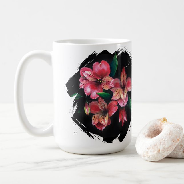 Peruansk lilja Kärlek är svaret kärleksmugg Kaffemugg (Med munk)