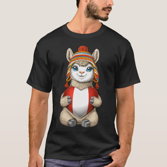 Peruansk Llama T Shirt (Framsida)