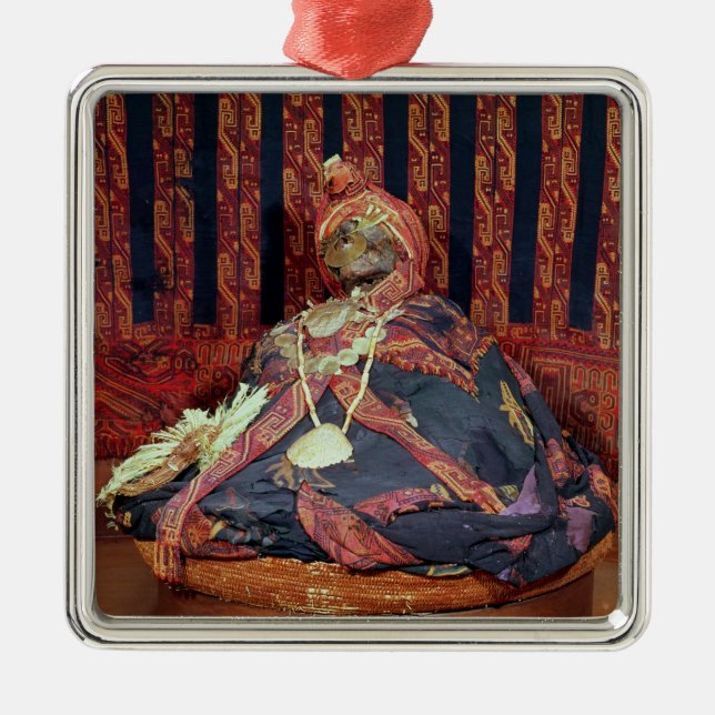 Peruansk mamma från den Paracas kyrkogården Julgransprydnad Metall (Framsidan)