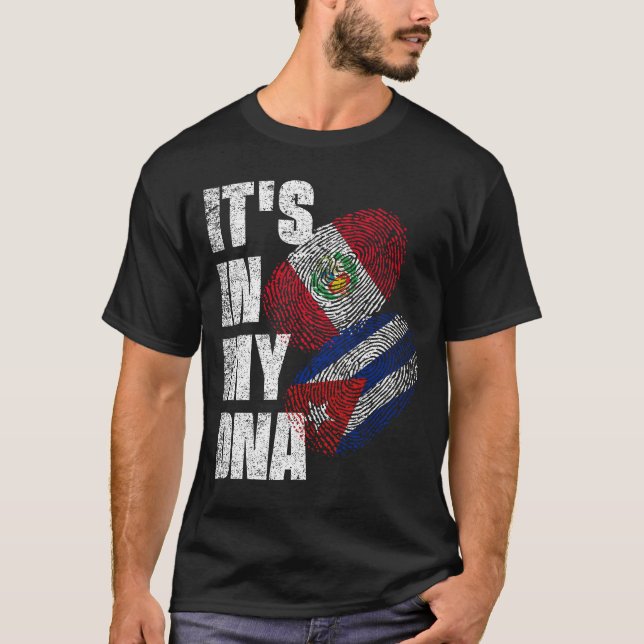 Peruansk och kubansk blandning av DNA-kulturarv, F T Shirt (Framsida)