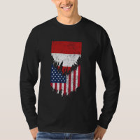 Peruanska amerikanska Flaggor rippad Torn Peru