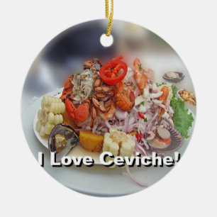 Peruanska Ceviche! Julgransprydnad Keramik