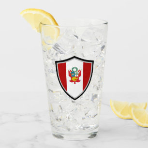 Peruanska flagga glaskopp