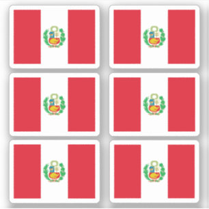 Peruanska flagga klistermärken