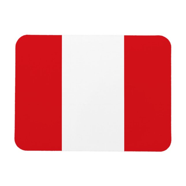 Peruanska Flagga Magnet (Horisontell)