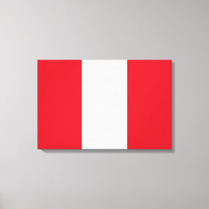 Peruanska Flagga (Peru) Canvastryck
