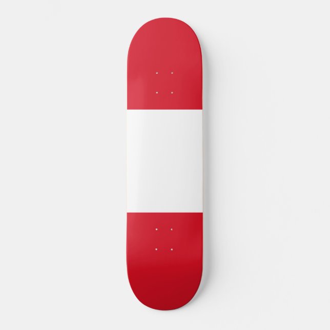 Peruanska Flagga (Peru) Mini Skateboard Bräda 18,5 Cm (Framsida)