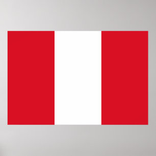 Peruanska Flagga (Peru) Poster
