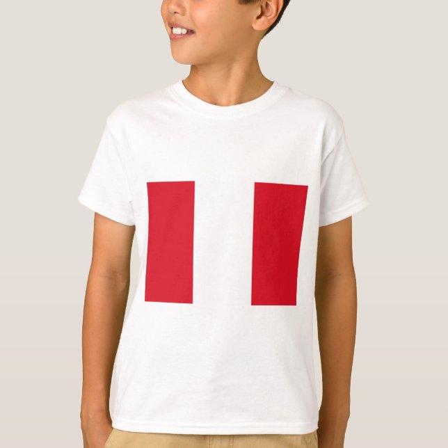 Peruanska Flagga (Peru) T Shirt (Framsida)