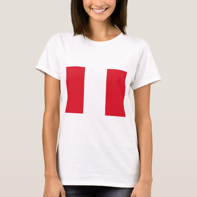 Peruanska Flagga (Peru) T Shirt (Framsida)