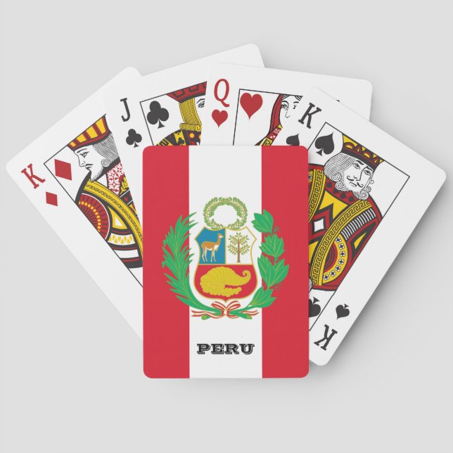 Peruanska Flagga, peruanska spelkort (Baksidan)