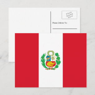 Peruanska Flagga, Perus Flagga Vykort