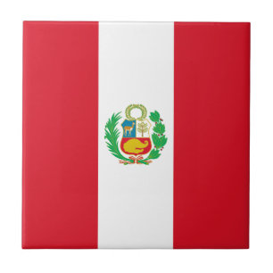 Peruanska flaggan kakelplatta