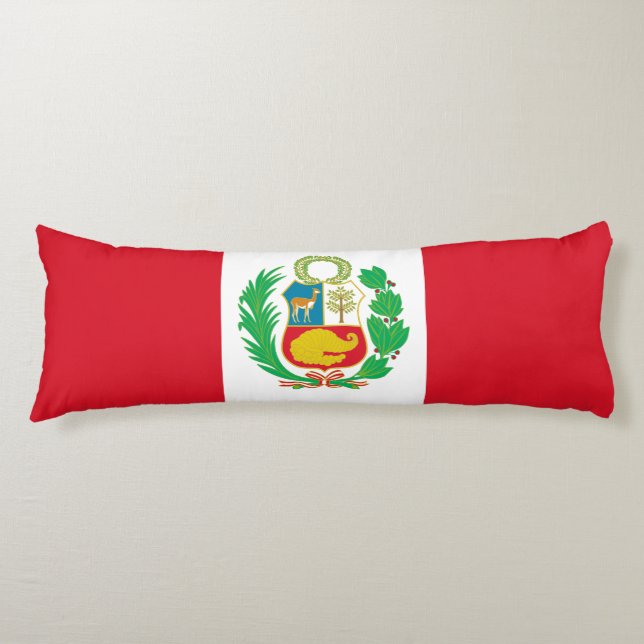 Peruanska flaggan kroppskudde (Framsidan)