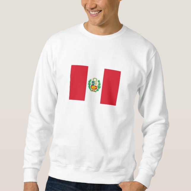 Peruanska flaggan lång ärmad tröja (Framsida)