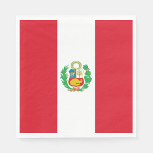 Peruanska flaggan pappersservett