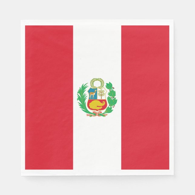 Peruanska flaggan pappersservett (Framsidan)