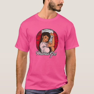 Peruanska flaggan Peru Peruansk flicka   T Shirt