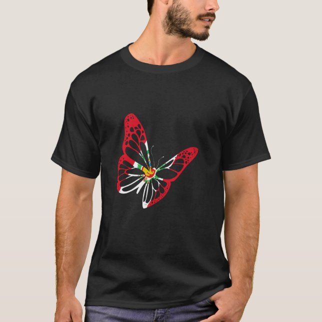 Peruanska flaggan Peruansk stolthet Peruanska rött T Shirt (Framsida)