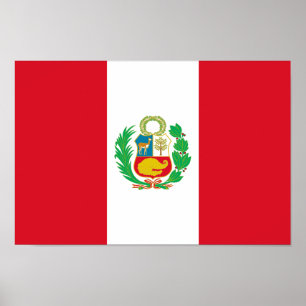 Peruanska flaggan poster