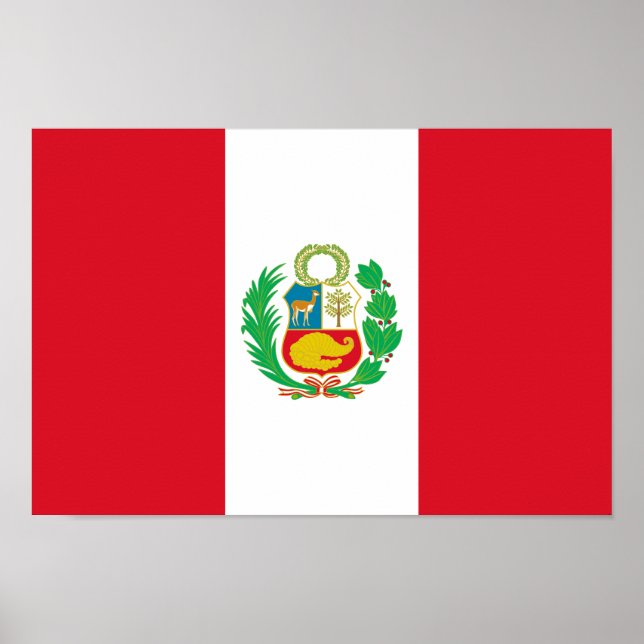 Peruanska flaggan poster (Framsidan)