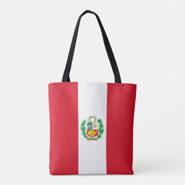 Peruanska flaggan tygkasse (Baksida)