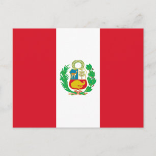 Peruanska flaggan vykort